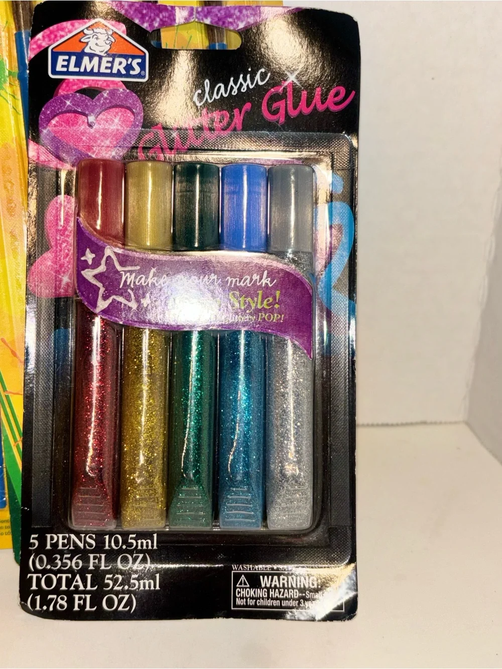 Crayola Chalk 6-Pack Boxes, Glue Assorted Craft Accessories Bundle